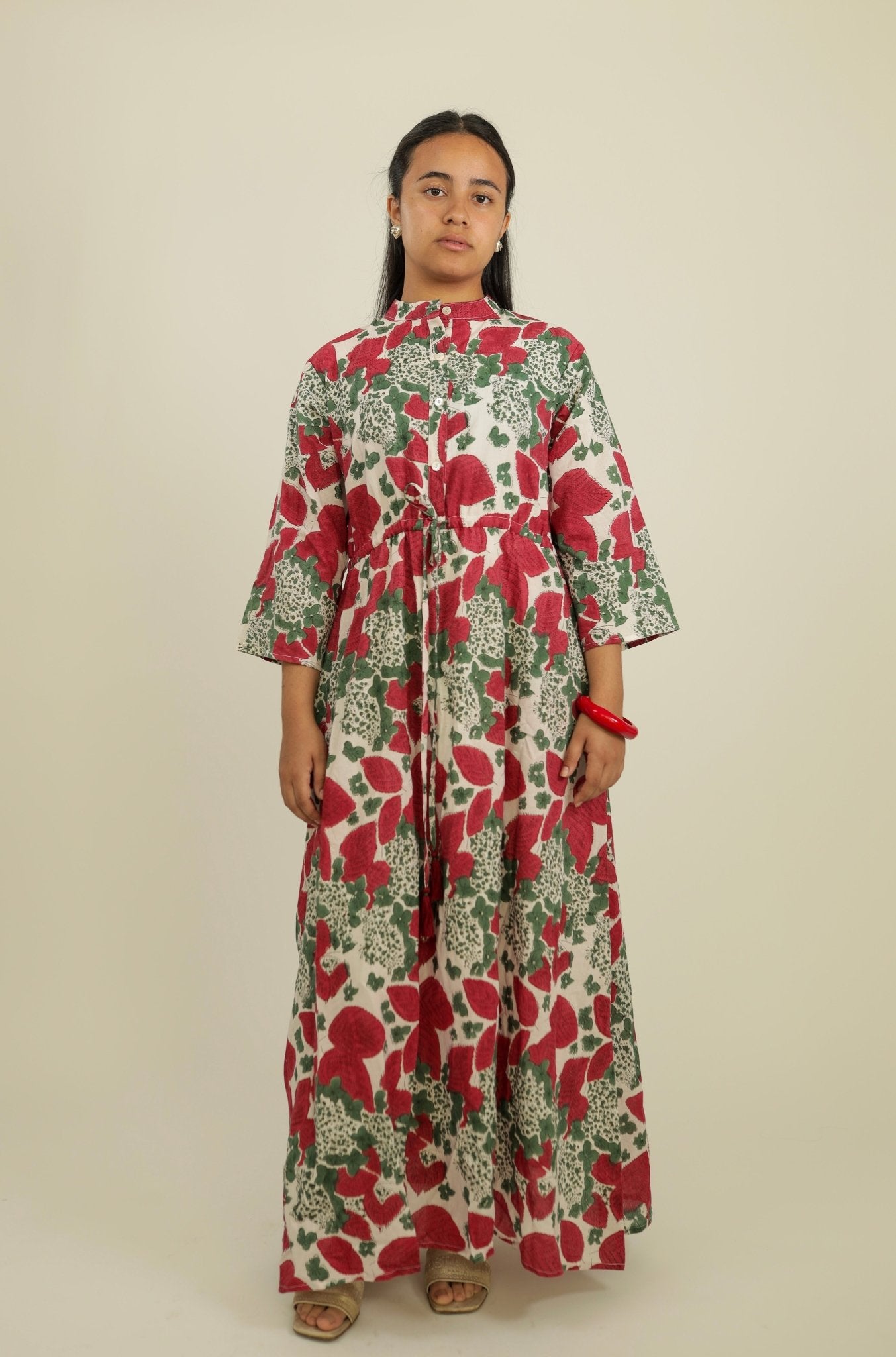 Red Dress Redleaf Blossom Dress - Tzipor