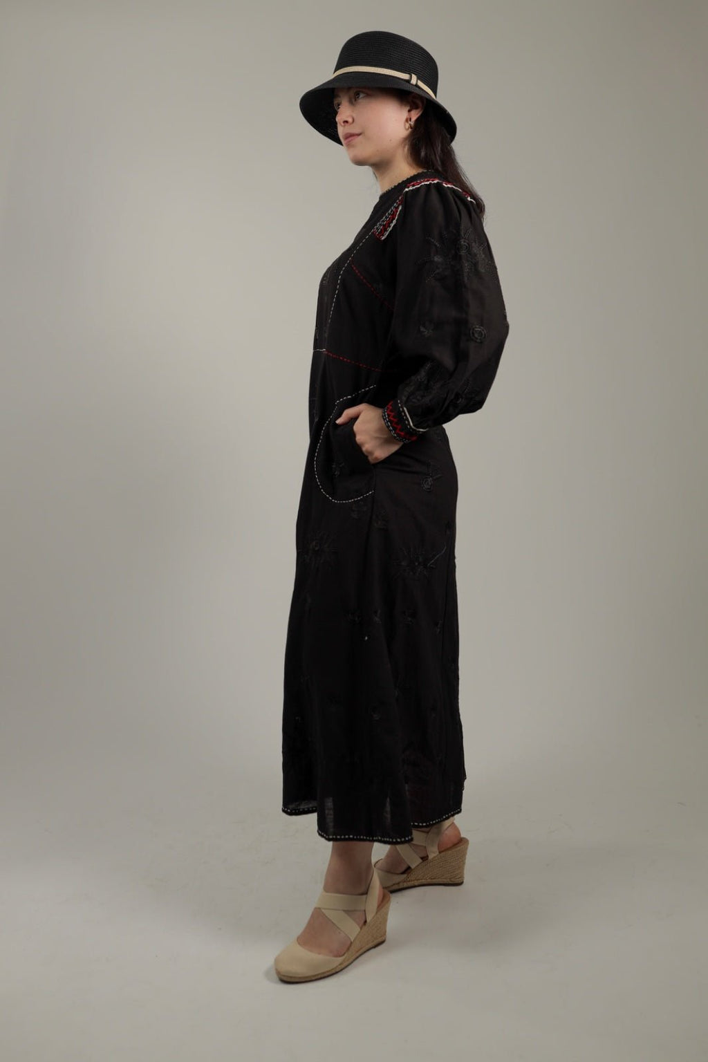 Beautiful Modern Black Dress Blooming Eclipse -Side- Tzipor