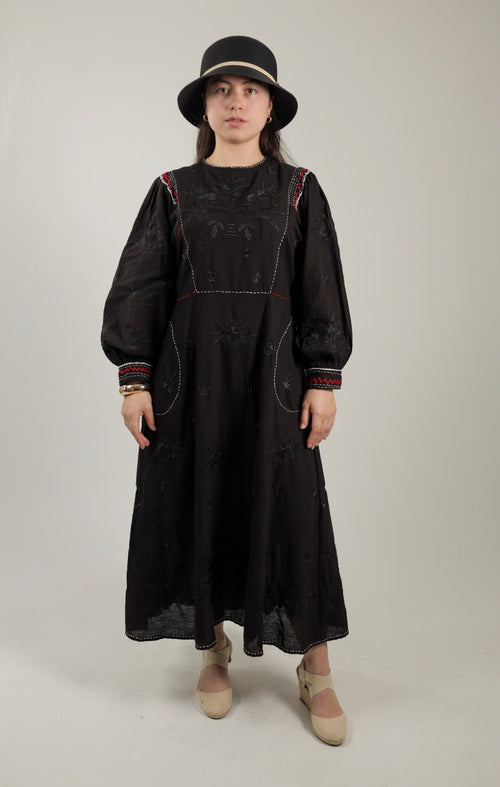 Beautiful Modern Black Dress Blooming Eclipse -Front- Tzipor
