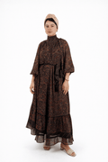 Dark Bloom Chiffon Maxi Dress - Tzipor