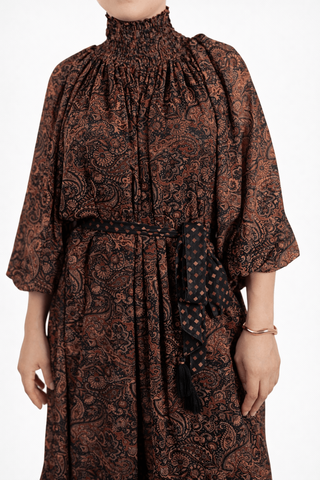 Dark Bloom Chiffon Maxi Dress - Tzipor