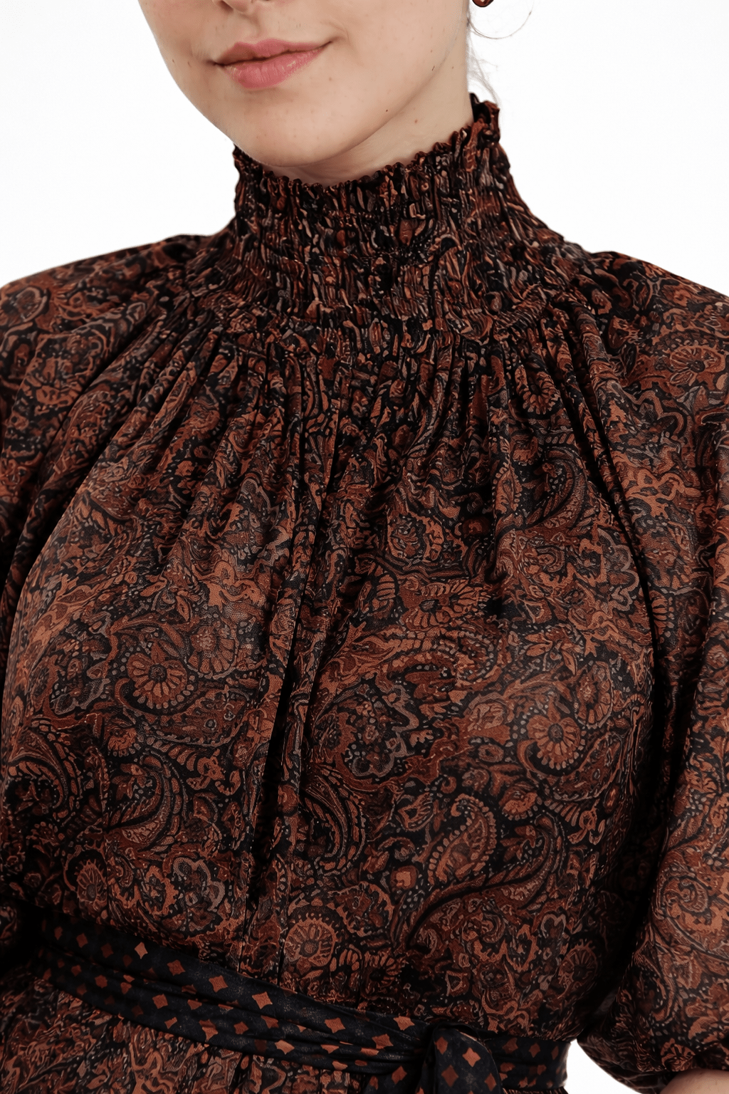 Dark Bloom Chiffon Maxi Dress - Tzipor